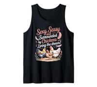 Backyard Chicken Farmer Girl Agriculture Farming Tank Top