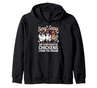 Backyard Chicken Farmer Girl Agriculture Farming Zip Hoodie