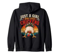 Backyard Chicken Just A Girl Who Loves Chickens Zip Hoodie