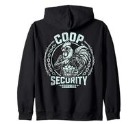 Backyard Chicken Keeper s Coop Security Rooster Zip Hoodie