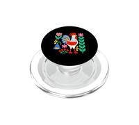 Backyard Chicken Scandi Folk Art Rooster PopSockets PopGrip for MagSafe