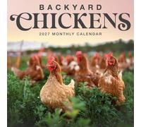Backyard Chickens 2027 Wall Calendar | 12" X 24" Open | Marble City Press | Plastic Free | Printed on Thick Art Paper
