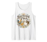 Backyard Chickens Rooster and Hen Happy Free Range Tank Top
