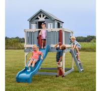 Backyard Discovery Beacon Heights Elevated Cedar Wooden Playhouse With Slide