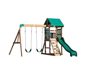 Backyard Discovery Buckley Hill Cedar Swing Set | 1.8m Slide & Chalkboard