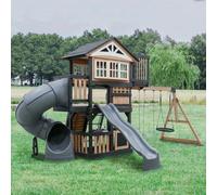 Backyard Discovery Magnolia Falls Wooden Climbing Frame And Swing Set (3-10 Years)