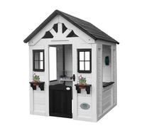 Backyard Discovery Sweetwater Playhouse | Wooden House for Outdoor Play, With Fun Accessories, Kids Garden House, 100% Cedar Wood, For 2-7 Year Olds | White Colour