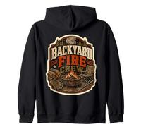 Backyard Fire Crew Firepit Night Zip Hoodie