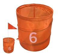 Backyard Golf Game Bucket - Swing Aiming Station, Interactive Skill Activity Goal | Foldable Pitch Zone Target, Ideal for Casual Entertainment Session Golfers Barbecues Tailgates or Garage Events
