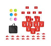 Backyard Golf Game - Bucket Target, 9 Hole Training Set | Practice Toy Course Sports Skill Builder, Indoor Garage Activity Durable Material, Easy Setup, Compact Design, Portable Kit, Family Entertainm