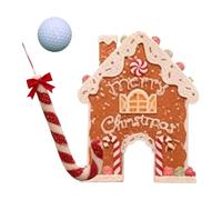 Backyard Golf Game - Gingerbread House Goal - Gingerbread Golf Game Set - for Holiday Party Gatherings Home Decorations