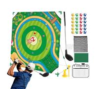Backyard Golf Game - Interactive Putting Mat, Practice Balls Set, Portable | Golf Hitting Mat - Realistic Turf , Alignment Guide Marks, 3 Weighted Practice Balls, Non-Slip Rubber Base, Compact Ou
