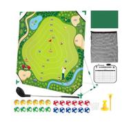 Backyard Golf Game - Interactive Putting Mat, Practice Balls Set, Portable | Golf Hitting Mat - Realistic Turf , Alignment Guide Marks, 3 Weighted Practice Balls, Non-Slip Rubber Base, Compact Ou