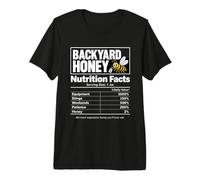 Backyard Honey Nutrition Facts Funny Bee Premium T-Shirt