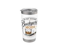 Backyard Mode Whiskey Lover Cigar Fan Patio Humor Stainless Steel Insulated Tumbler