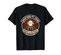 Backyard Pit Crew BBQ Grill Master Retro Vintage Badge Logo T-Shirt