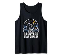 Backyard Stargazer Grandfather Telescope Night Sky Retro. Tank Top