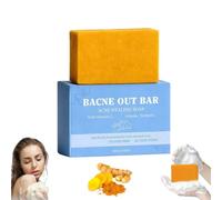 Bacne Out Bar, Acne Healing Soap with Turmeric Vitamin C & Alphaarbutin, Natural Back & Bodyacne Clearing Soap Bar for Back, Face, Chest, Shoulders, Smooth Skin (Orange A 1pcs)