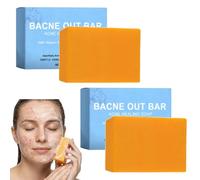 Bacne Out Bar Soap with Turmeric, Vitamin C & AlphaArbutin, BodyAcne Cleansing Soap, Natural Body Acne Treatment for Back, Chest & Shoulders,Dark Spot Remover & Brightening Cleanser,Acne Healing Bar