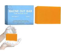 Bacne Out Bar Soap with Turmeric, VitaminC & AlphaArbutin, Natural Body Acne Treatment for Back, Chest & Shoulders, Dark Spot Remover & Brightening Cleanser for Face, 100g (1Pcs)