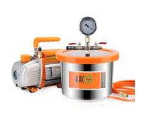 BACOENG 1 1/2 Gallon Vacuum Chamber Kit with 3.6 CFM 1 Stage Vacuum Pump HVAC
