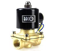 BACOENG 1/2" BSP AC220V Brass Electric Solenoid Valve N/C for Air Water Oil