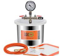 BACOENG 1.5 Gallon Stainless Steel Vacuum Chamber Silicone Kit for Degassing Resins, Silicone and Epoxies