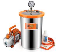 BACOENG 19 Liter Vacuum Chamber Kit with 3 CFM Single Stage Vacuum Pump HVAC