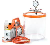 BACOENG 3 Gallon Vacuum Chamber Kit with 4 CFM Vacuum Pump, Acrylic Degassing Chamber Kit for Resin, Silicone and Epoxies