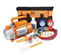 BACOENG 3CFM Vacuum Pump and Manifold Gauge Set - Complete AC Repair Tool Kit for Mini Split/HVAC/AUTO with Heavy Tool Bag - Diagnostic R134a/R410A/R407C