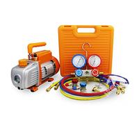 BACOENG 3CFM Vacuum Pump & Manifold Gauge Set - HVAC A/C Refrigeration Kit - Diagnostic R134a R410A R407C