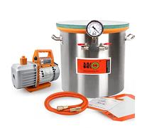 BACOENG 5 Gallon Vacuum Chamber Kit with 4.5 CFM 1 Stage Vacuum Pump HVAC, Perfect for Stabilizing Wood, Degassing Silicones and Epoxies
