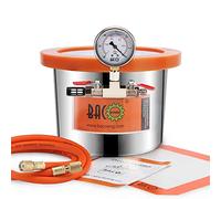BACOENG 6.8 L Stainless Steel Vacuum Chamber with Tempered Glass Lid Especially for stabilizing Wood