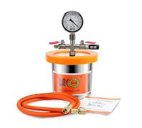 BACOENG Small Mini 1.2 L Vacuum Degassing Chamber Stainless Steel (Height 10 cm, Diameter 14 cm)