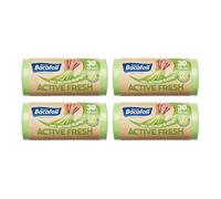 Bacofoil Active Fresh 30L Bin Liners - 48 Recycled Bin Bags (4 Rolls) | Leak-Proof Design, Citrus Fragrance | Odour Prevention, Eco-Friendly Waste Disposal