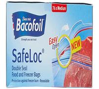 BacoFoil Safeloc Food and Freezer Medium Bags, 76 Bags