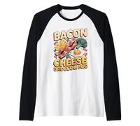 Bacon Cheese Broccoli Egg Keto Low Carb Diet Raglan Baseball Tee