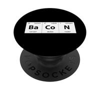 Bacon Chemistry Elements Periodic Table Funny Science PopSockets Adhesive PopGrip