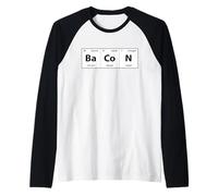Bacon Chemistry Elements Periodic Table Funny Science Raglan Baseball Tee