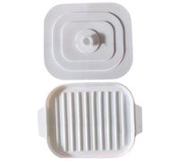 Bacon Cooker 11x8.2x0.8'' Microwave Bacon Tray Safe and Quick Silicone Pan with Lid ＆ Handles No Mess Crispy Tray for Microwave Cooking, Cookware Accessories