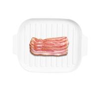 Bacon Cooker for Microwave Oven, Microwave Bacon Crisper with Lid, Silicone Bacon Trays, Baking Utensils and Serving Dishes, Bacon Pan Kitchenware