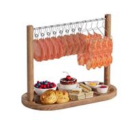 Bacon Display Rack-Acacia Bacon Clothesline Serving Tray-Bacon Hanger-Exquisite Bacon Serving Dishes-Housewarming Gifts for New Home-Home Party Wedding Gift Ideas