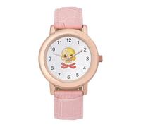 Bacon & Eggs Skull & Crossbones Womens Elegant Watch Analogue Quartz Watch Leather Band Wristwatch
