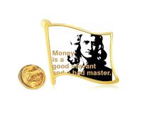 bacon interpretation my Golden Metal Flag Lapel Pin Badge