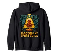 Bacon Is My Spirit Guide - Funny Meditation and Truth Vibes Zip Hoodie