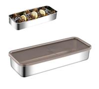 Bacon Keeper Container - Airtight Food Container, Glass Storage Box Set With Snap Lock Lids | Bacon Tray Keeper, Meal Organizer, Leakproof Tub For Oven, Fridge Use, Batch Cooking, Freezer Prep Tray