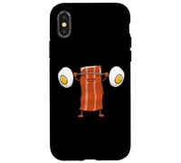 Bacon Lifting Eggs Funny Keto Snatch Squat Barbell Weight Case for iPhone X/XS