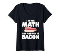 Bacon Lover I Did The Math The Answer Is Bacon V-Neck T-Shirt