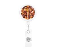 Bacon Meat, Retractable Badge Holder,Badge Reels Holder with ID Clip Alligator Clip