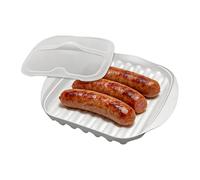 Bacon Microwave Tray, with Lid Non-Sticky Dishes, Bacon Tray for Microwave Cooking, for Meat Sausage Pizza Hot Dogs Tacos Meal Prep Grill